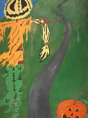 scare crow  n pumpkin