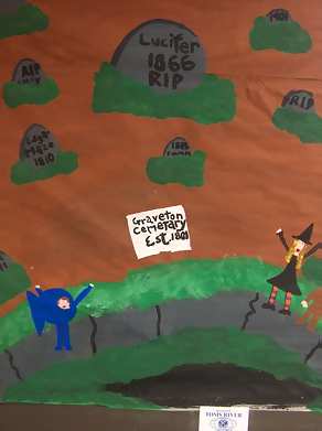 witch in cemetary