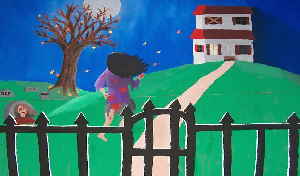 Grave girl run 2 house