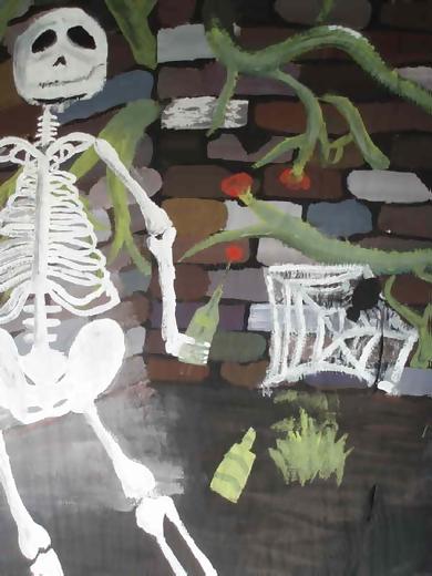 Skeleton w vines