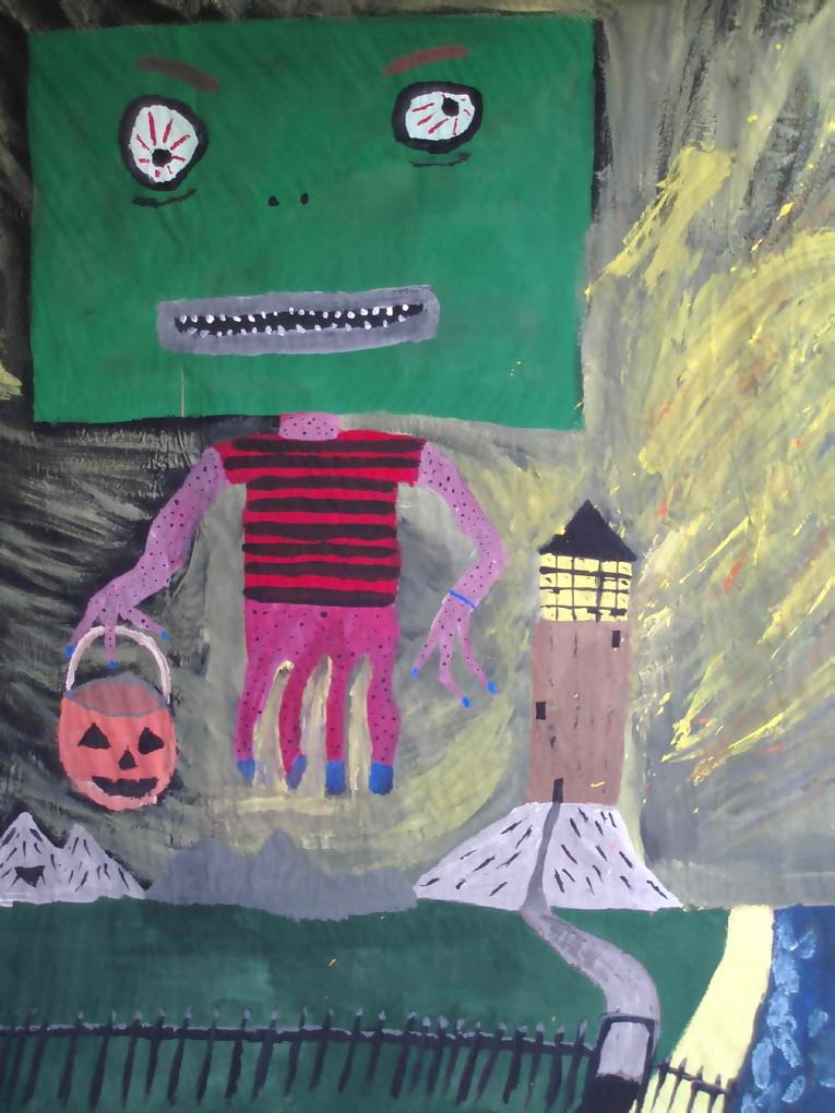 Square head green thing