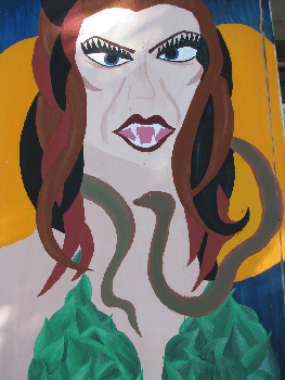 woman with snake