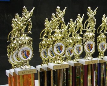 The highly coveted Toms River Fire Company Number 1 Halloween Parade Trophies!