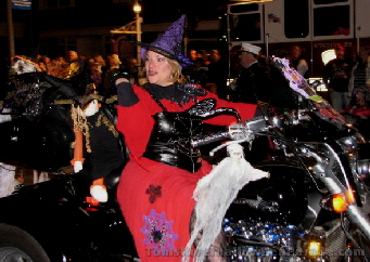 witch on motorcycle