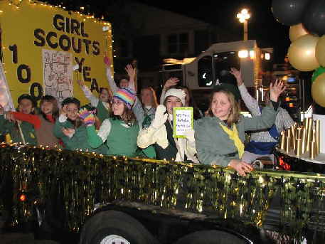 girl scout anniversary float