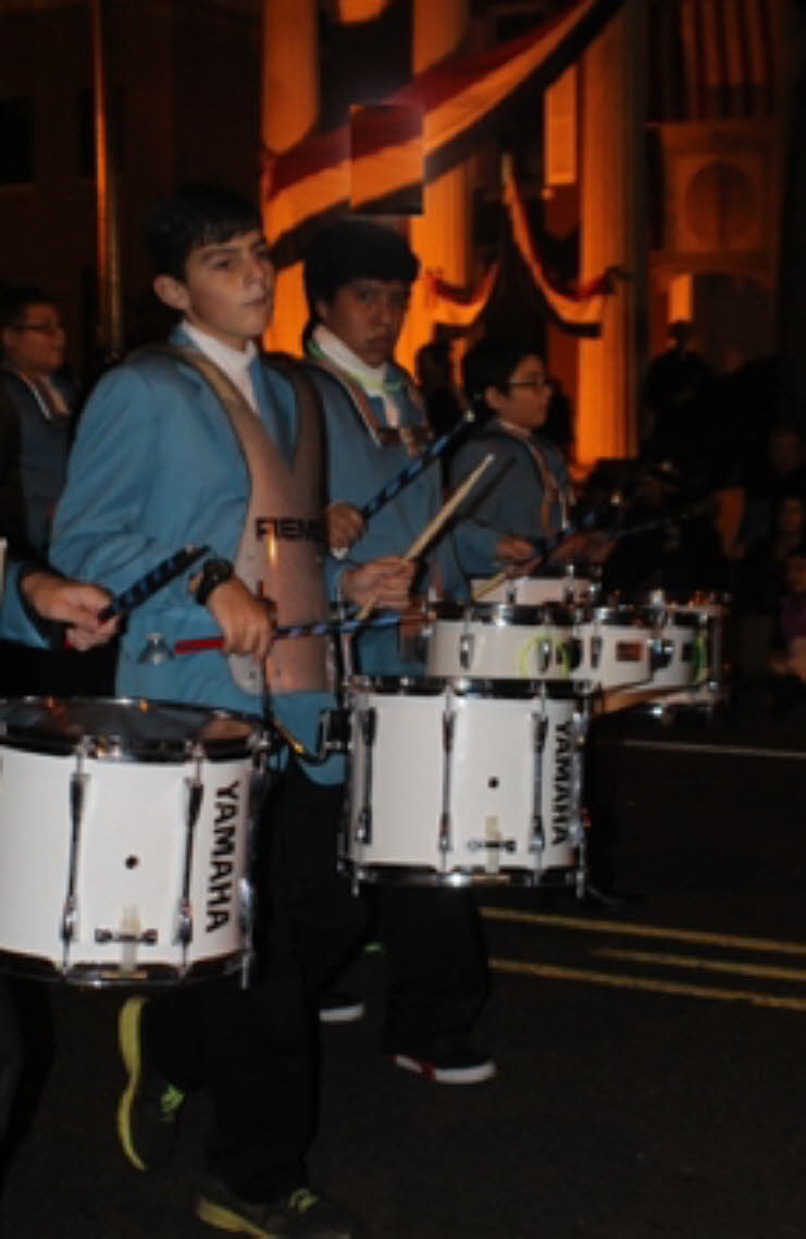 Drummers orange glow