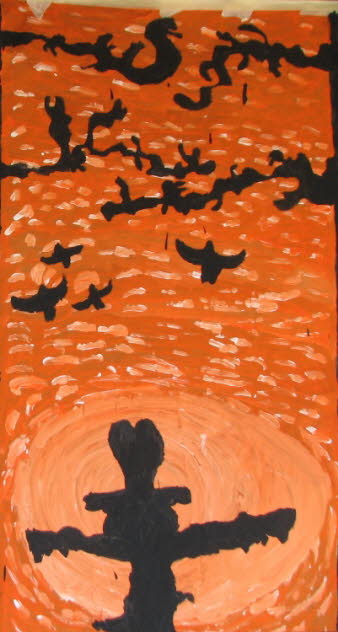 Orange black spectres