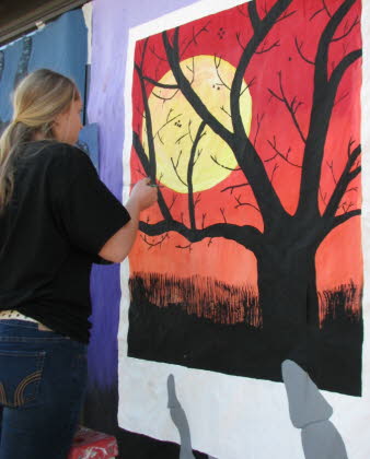 Paint Moon with Tree