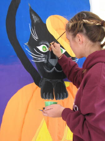 Paint Pumpkin Cat