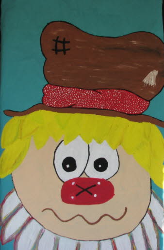 clown brown hat