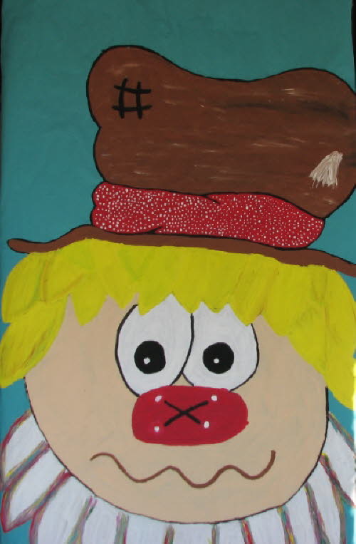 clown brown hat